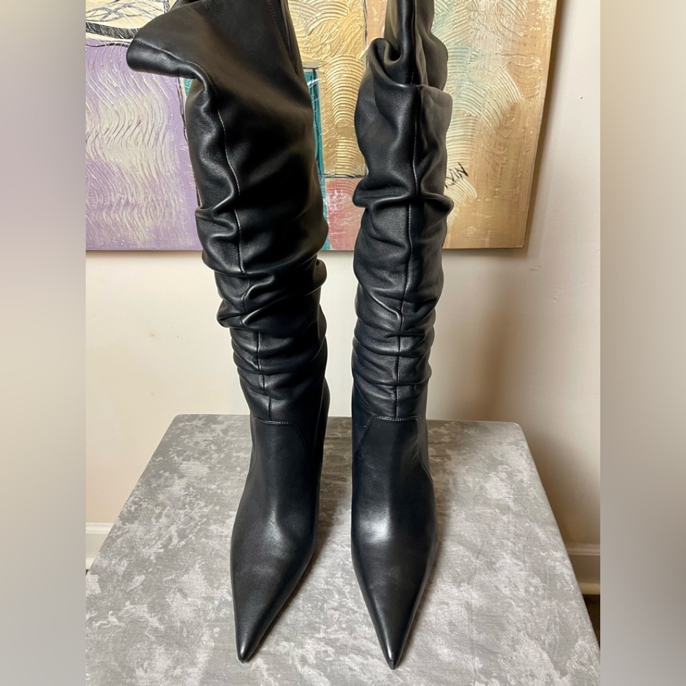 Brand New Luna Michael Kors Black Leather Women's Boots 10M - Picture 4 of 15